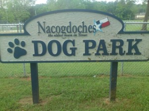 dog park sign